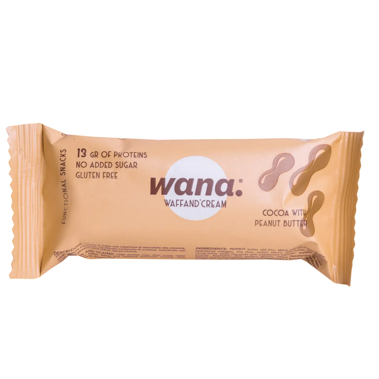 NEWTRITIONS Barrette Waffand’cream barretta 43g cioccolato gianduia