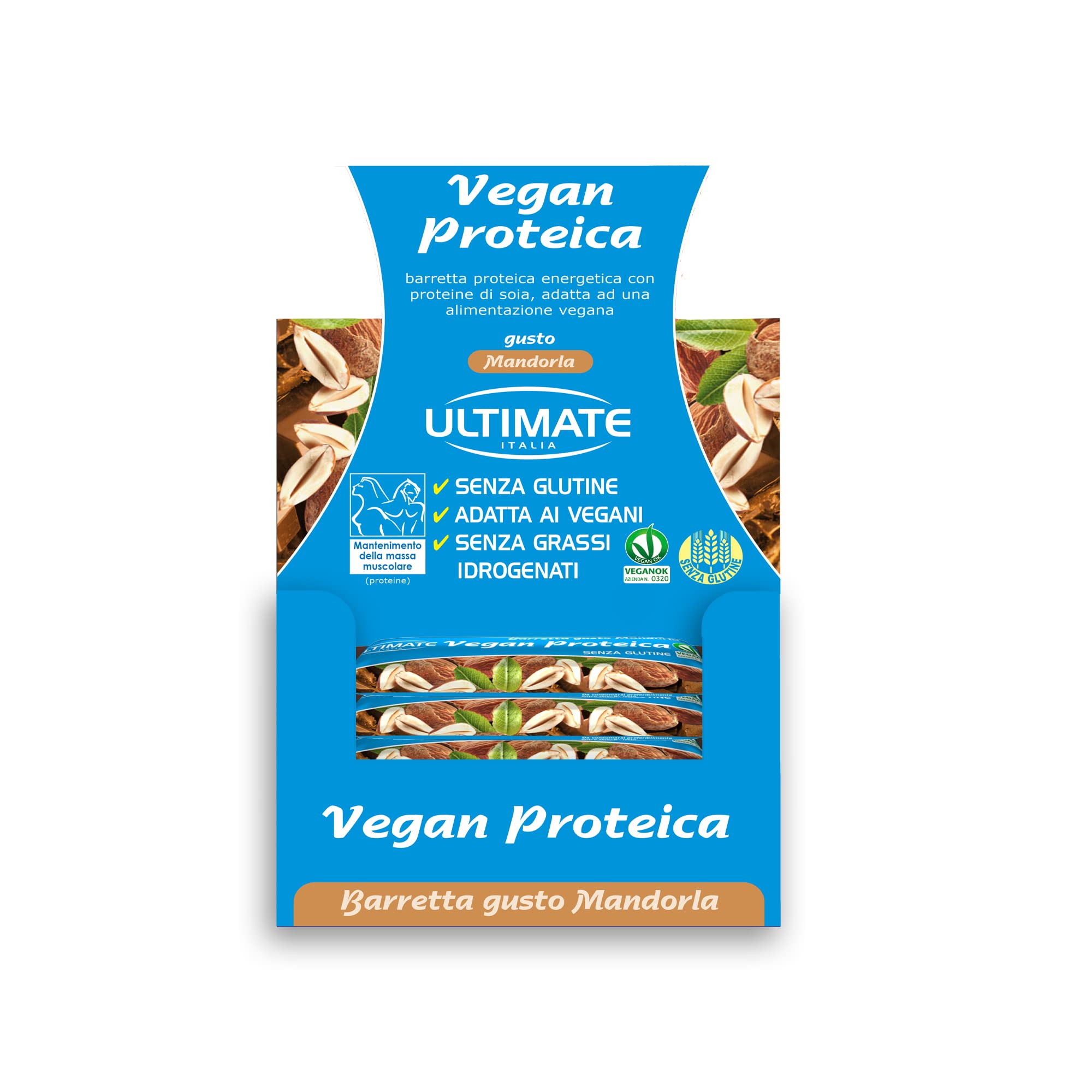 Ultimate Barrette barretta vegan proteica 27% cioccolato fondente 24x40 g senza glutine