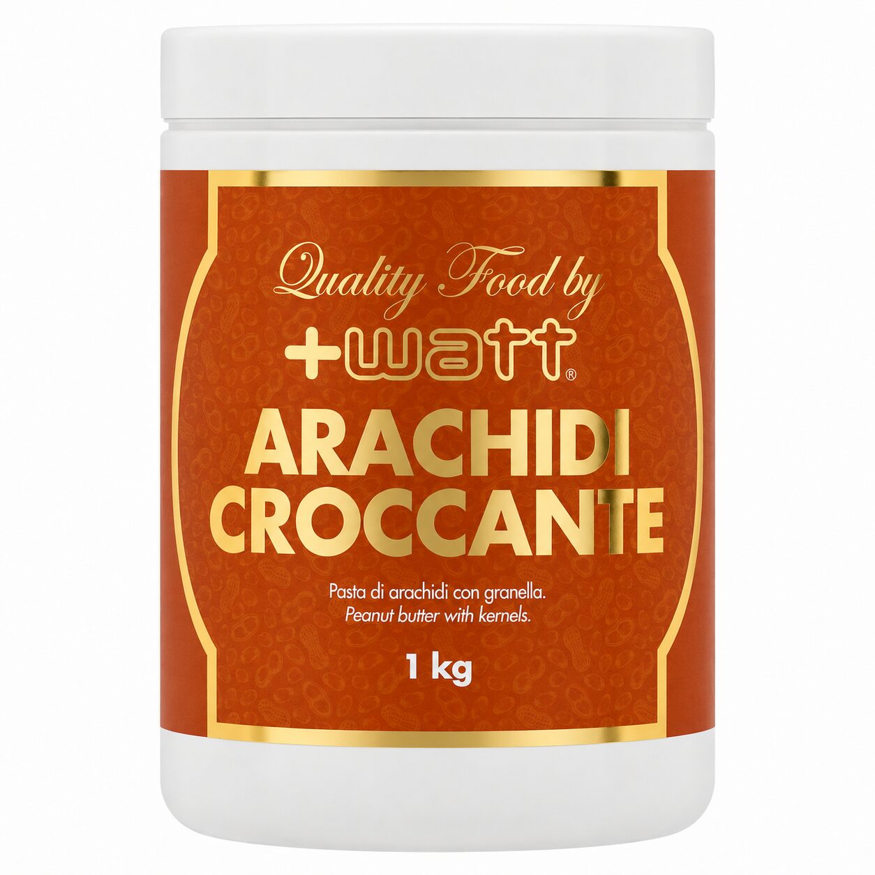 +Watt Quality Food Arachidi croccante burro di arachidi 1 kg croccante