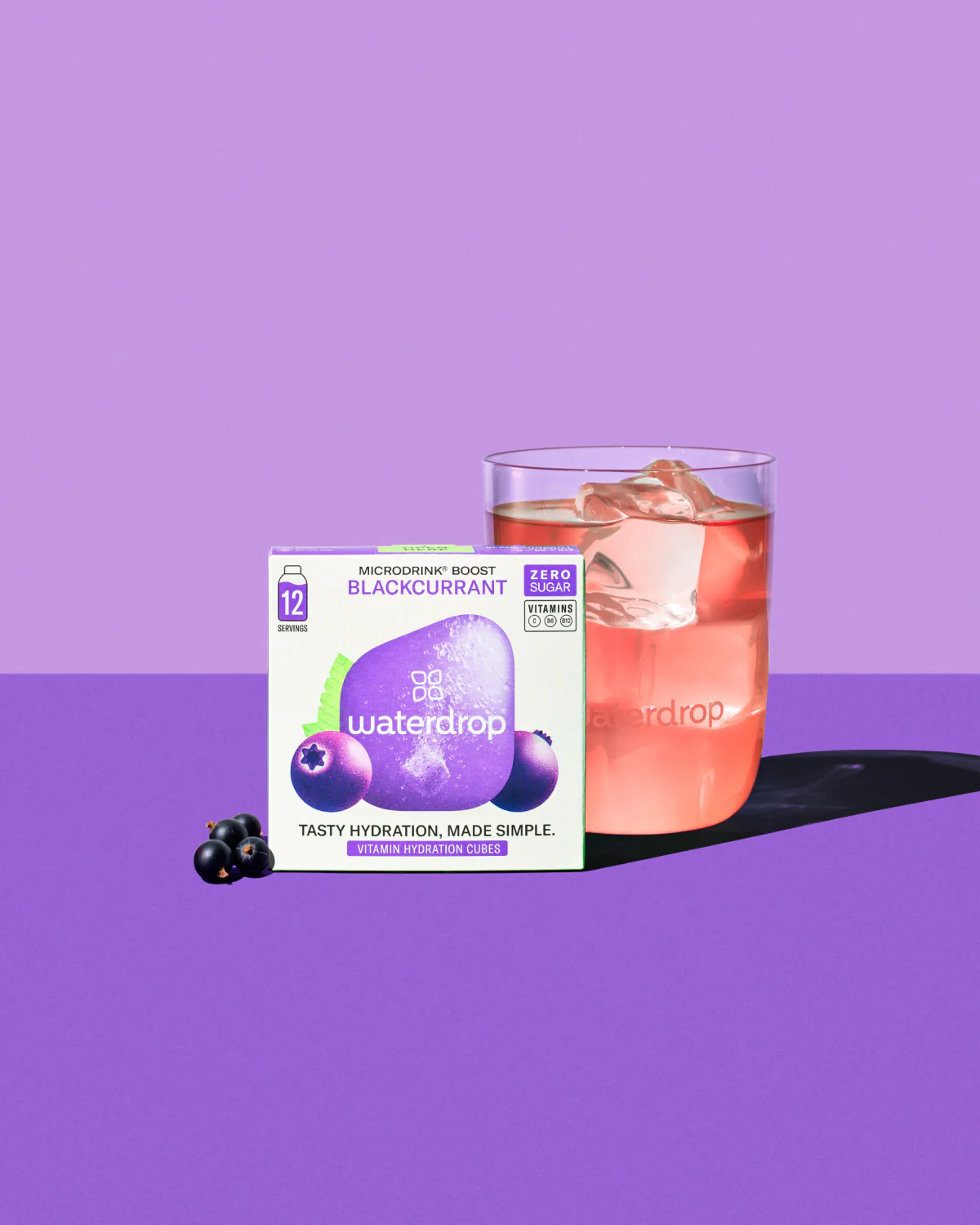 Wellness Drink Energetici Waterdrop Ribes Nero microdrink 12 cubetti senza zucchero