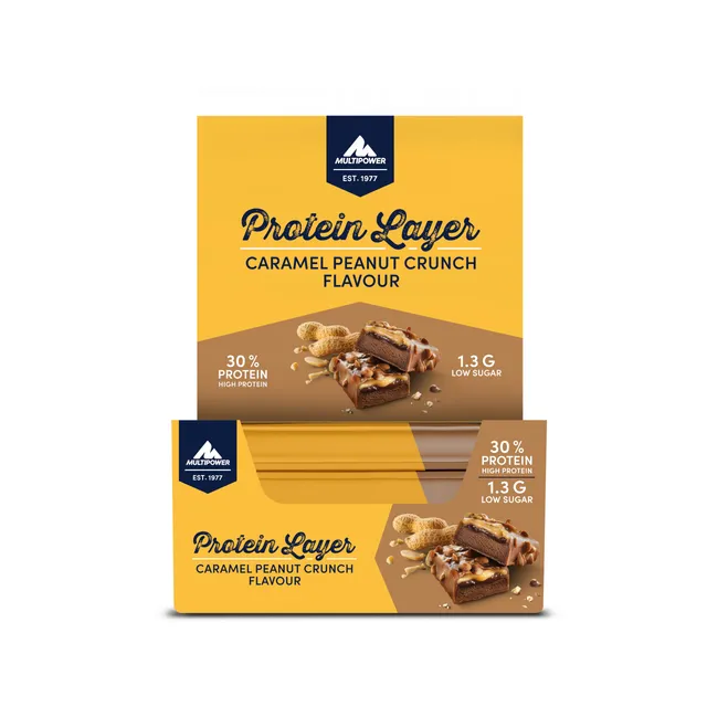 Multipower Protein Layer barretta proteica Peanut Crunch 18 x 50 g al caramello