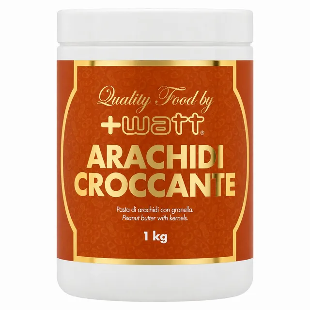+Watt Quality Food Arachidi croccante burro di arachidi 1 kg croccante