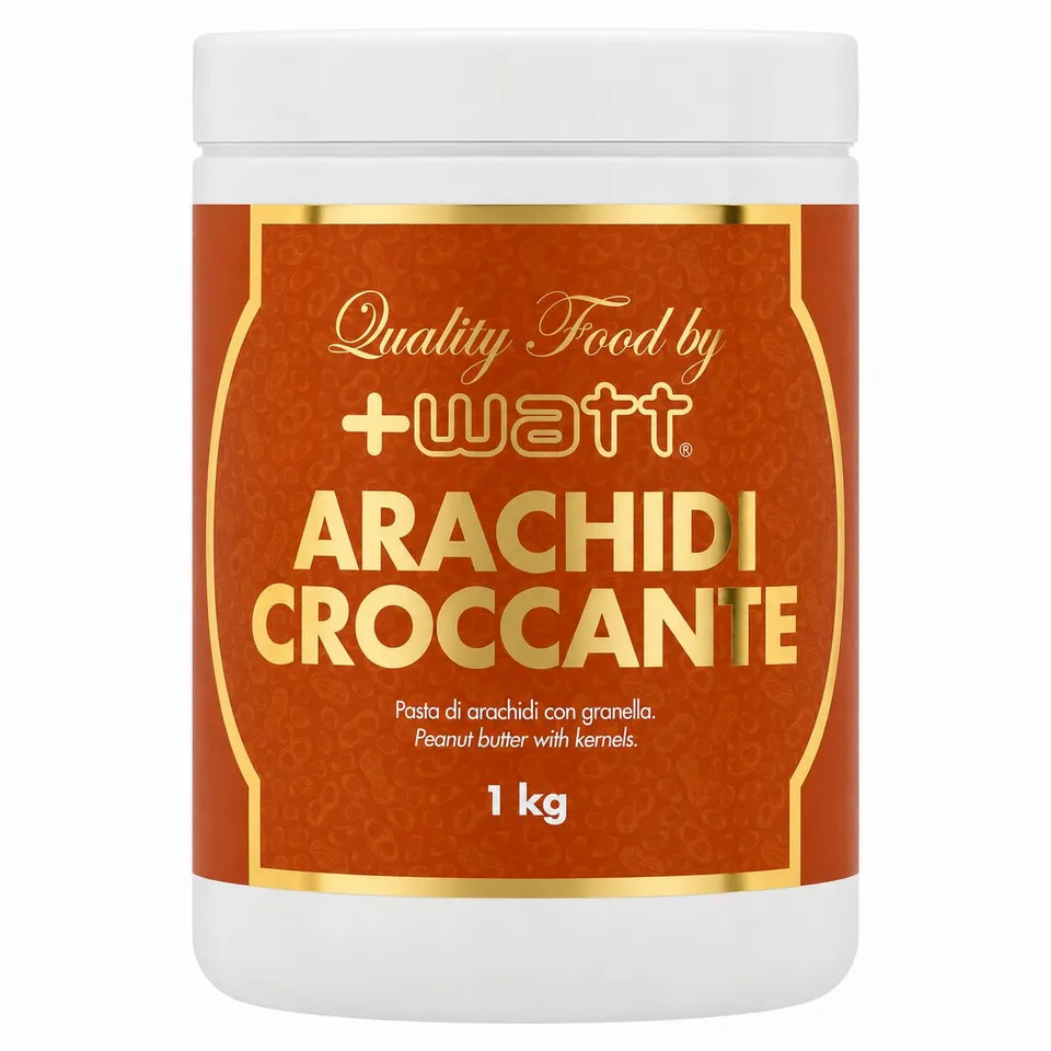 +Watt Quality Food Arachidi croccante burro di arachidi 1 kg croccante