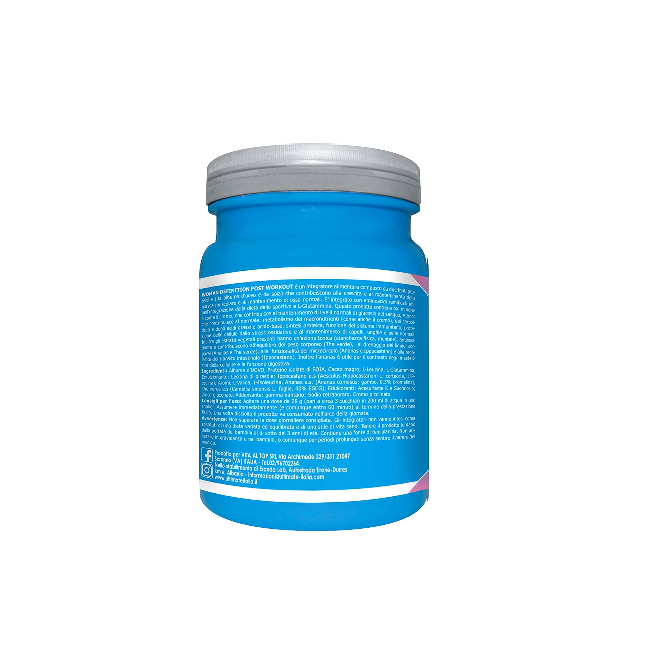 Ultimate Proteine Woman Definition Post Workout cacao 280 g senza glutine