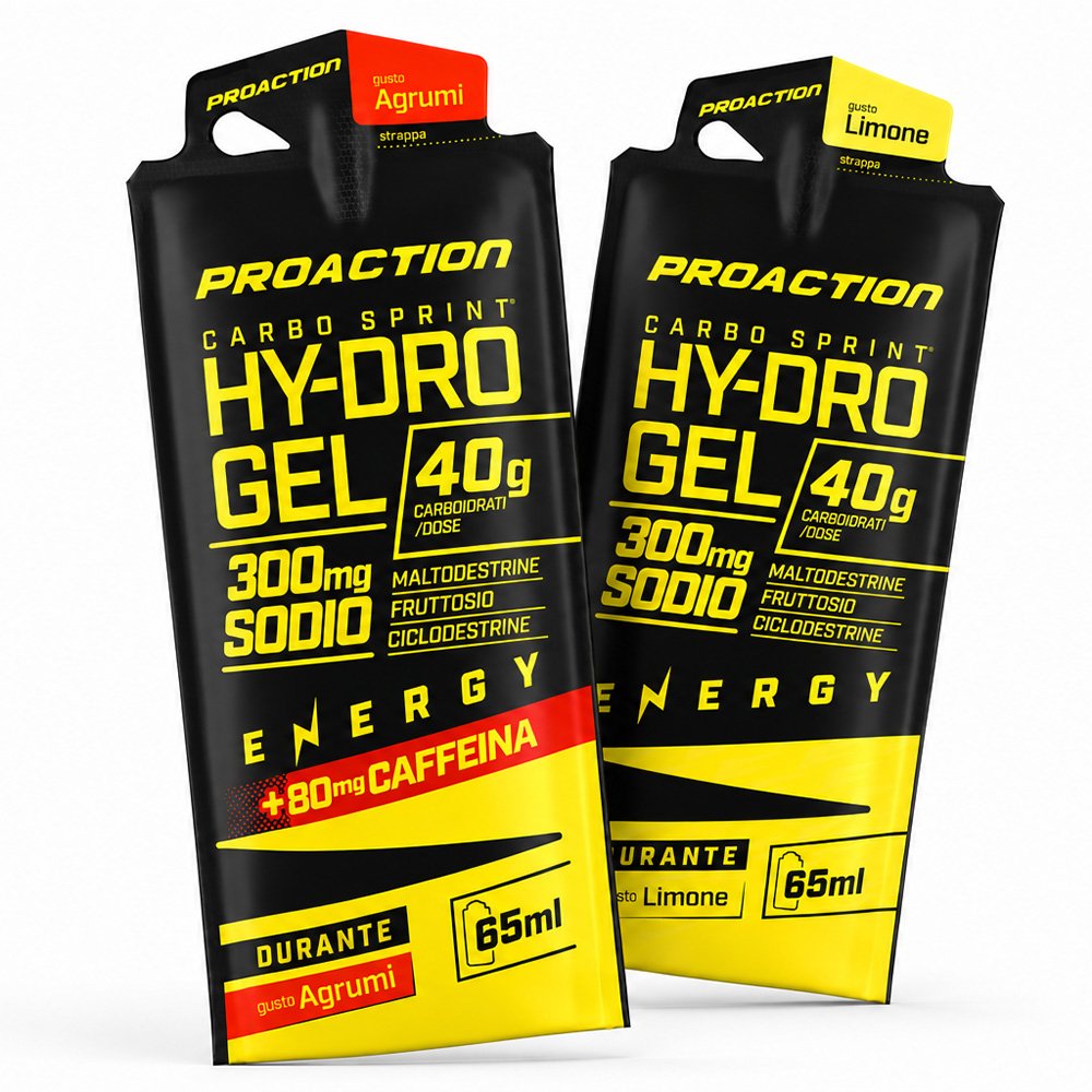 Wellness Drink Energetici HYDRO GEL - ENERGETICO CON SODIO E CAFFEINA gel agrumi