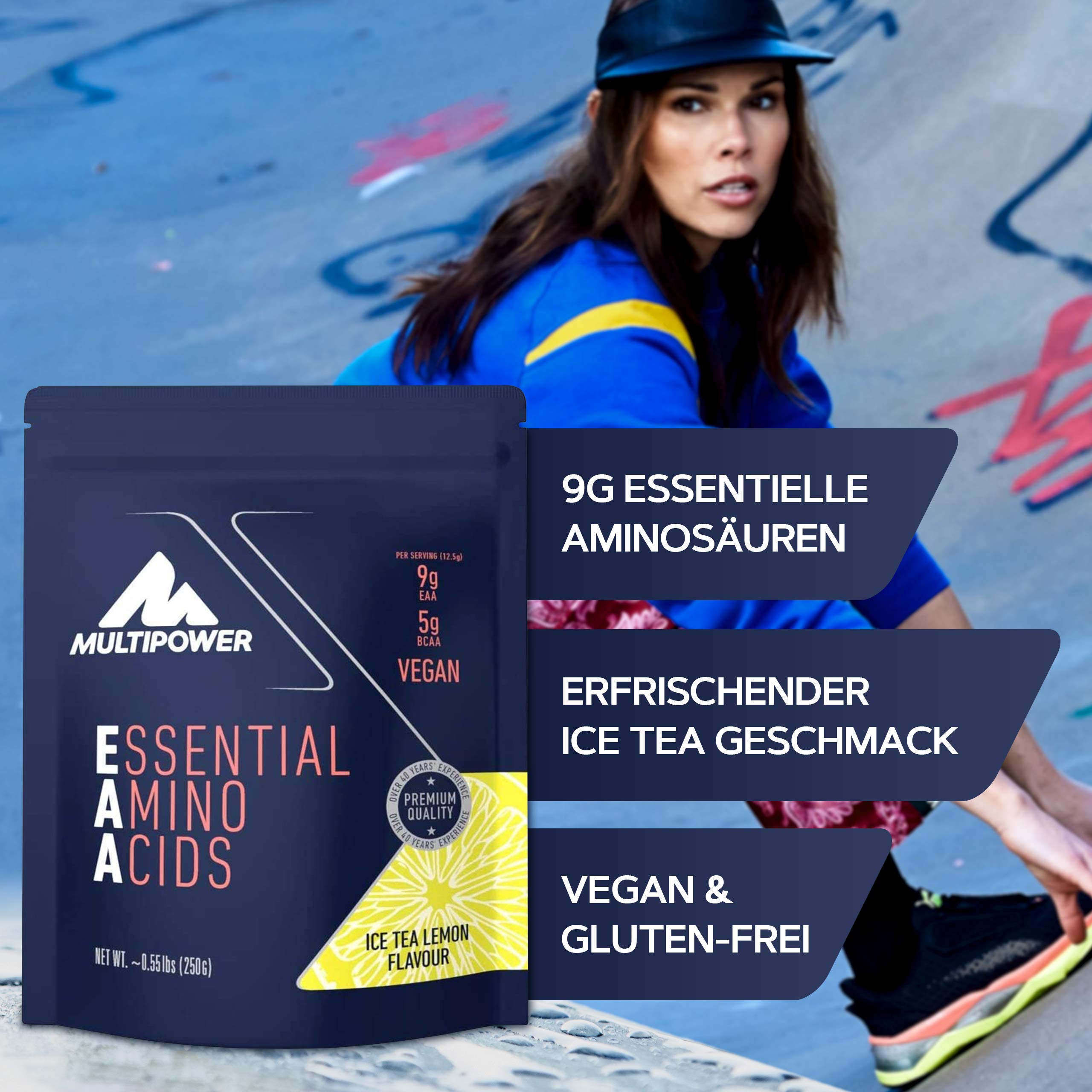 Multipower EAA EAA aminoacidi in polvere 250 g tè freddo al limone