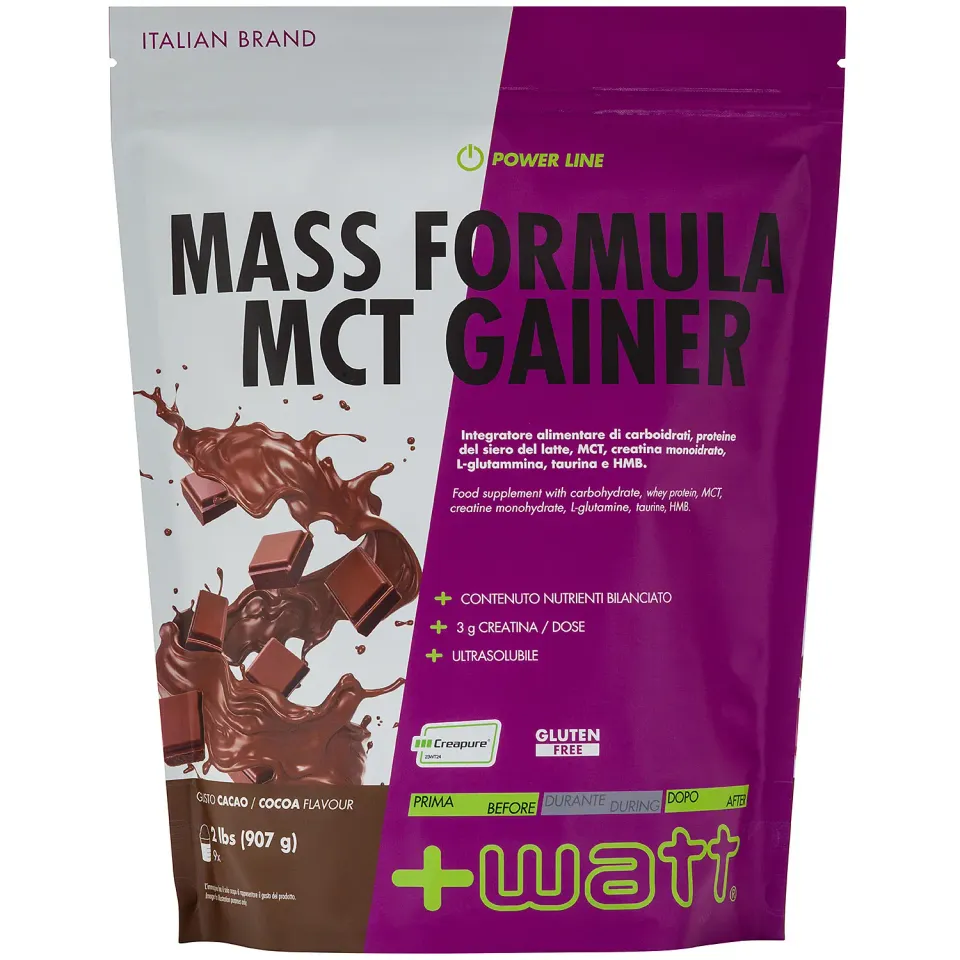 +Watt Power Line MASS FORMULA MCT Gainer gainer con MCT