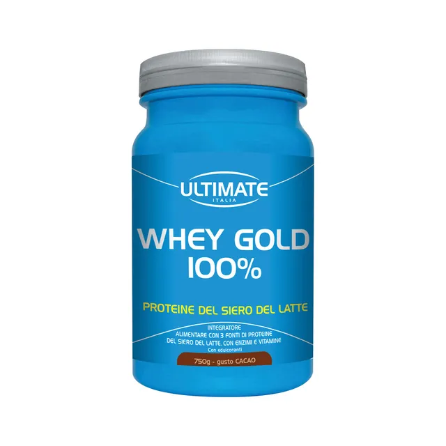 Ultimate Proteine Whey Gold 100% cacao proteine in polvere