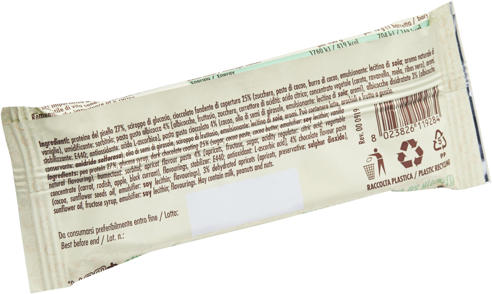 +Watt Vegetal Line Veggie Ciok barretta 40 g proteine di pisello