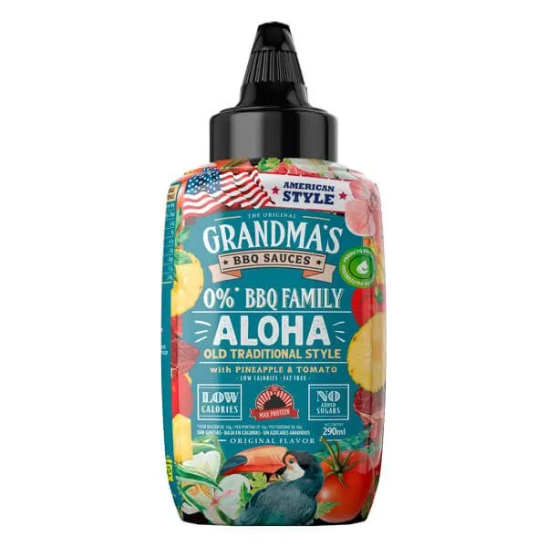 NEWTRITIONS Salse e Condimenti Salsa Grandma’s BBQ – Aloha 290 ml