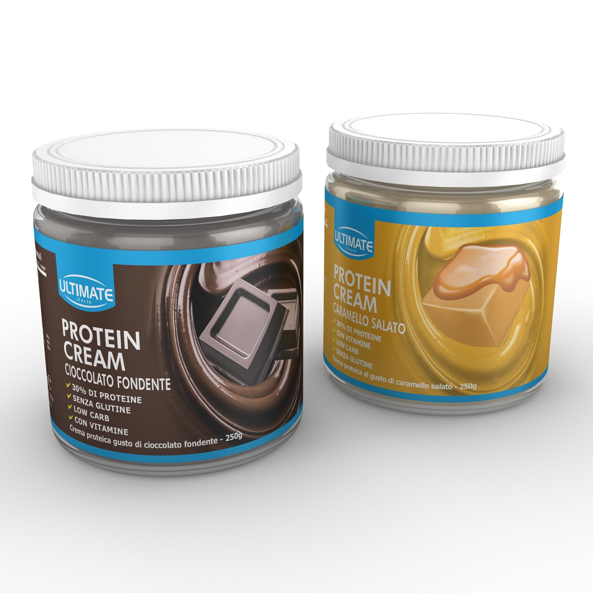 Ultimate Creme proteiche crema proteica fondente e caramello salato 2x250 g low carb