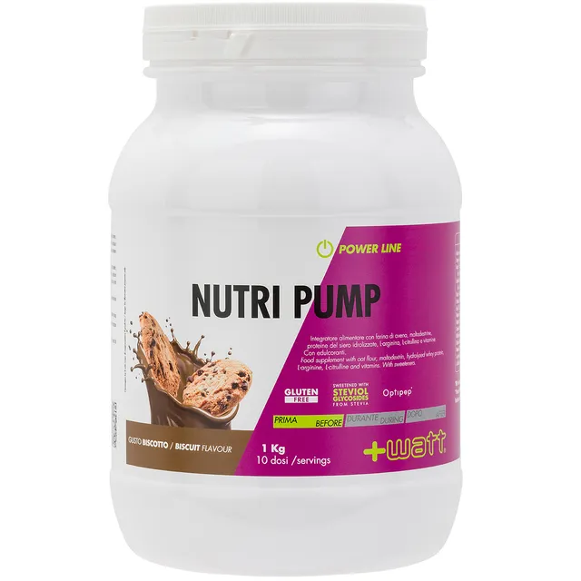 +Watt Power Line Nutri Pump pre-workout con carboidrati e aminoacidi