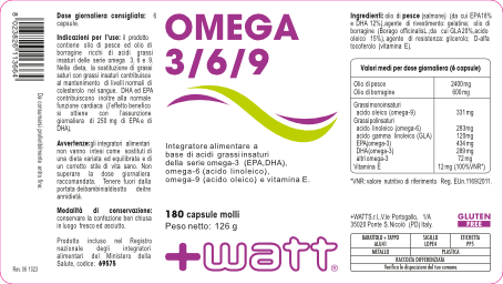 + WATT Wellness Line Omega 3/6/9 integratore acidi grassi