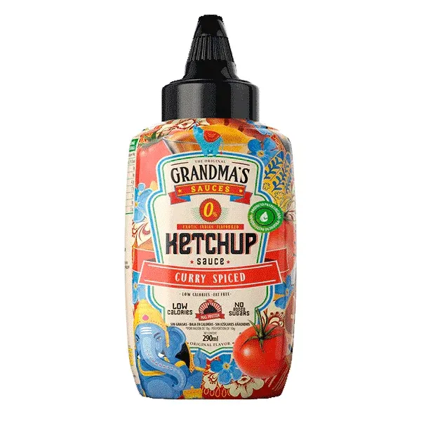 NEWTRITIONS Salse e Condimenti Salsa Grandma’s 0% – Ketchup Curry salsa 290 ml