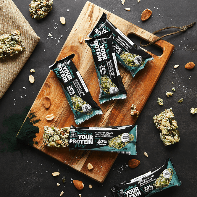 NEWTRITIONS Barrette Your Protein Bar barretta proteica 30 g con spirulina
