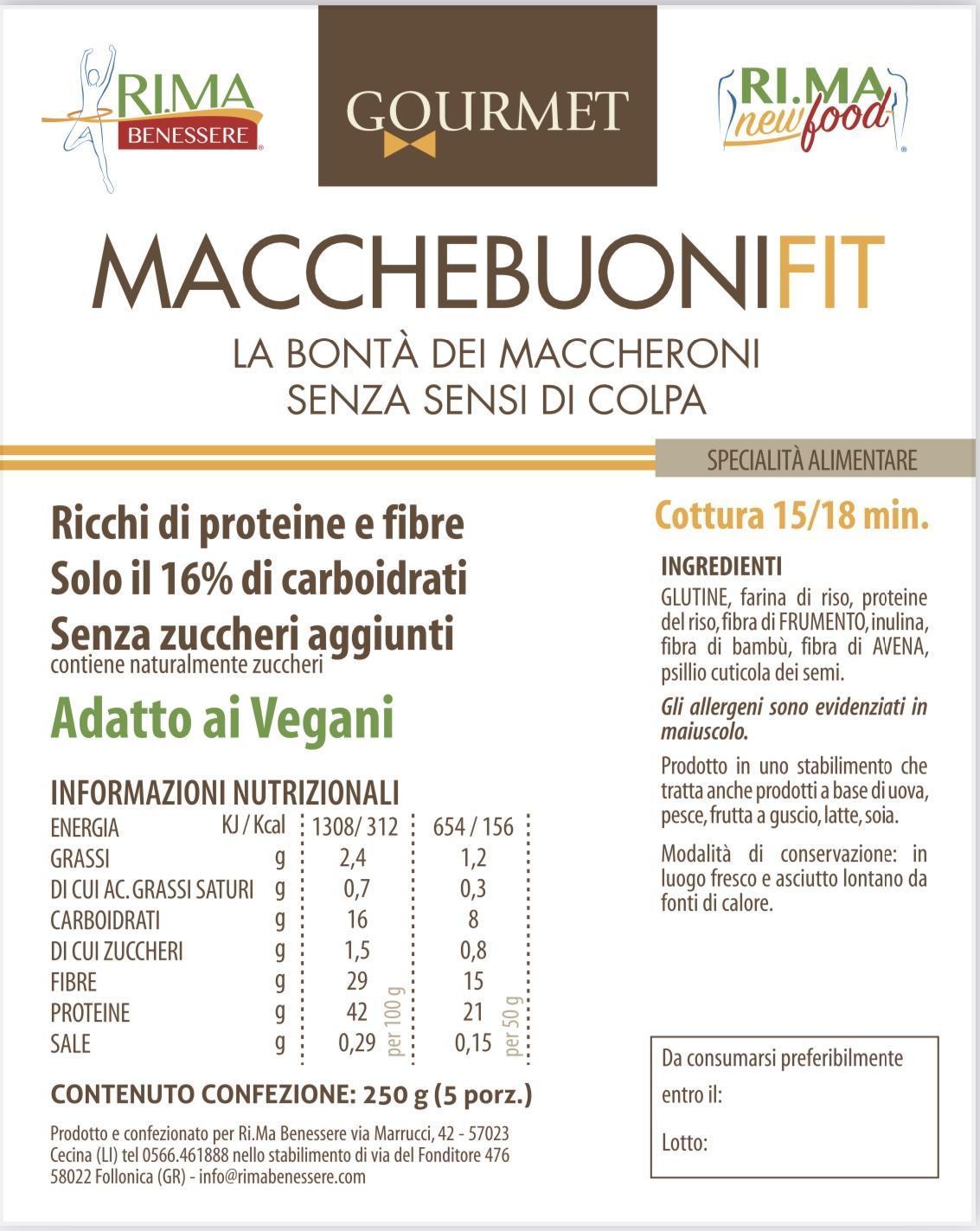 NEWTRITIONS Pasta Macchebuoni Fit pasta 250 g