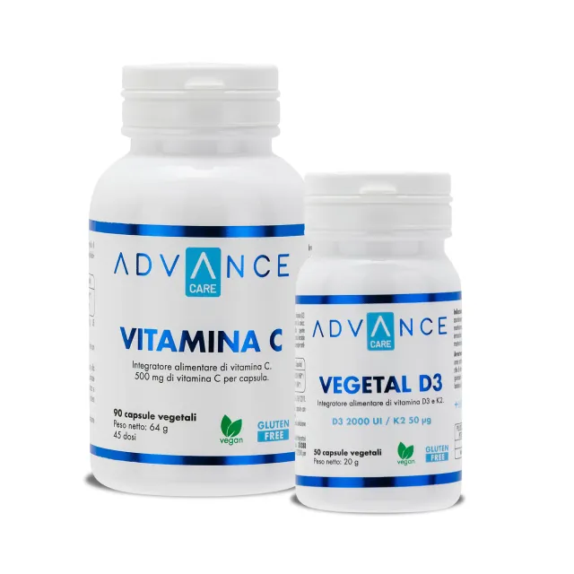 +Watt Advance Care Kit Immuno Basic integratori 2 confezioni vitamina C e D3+K2