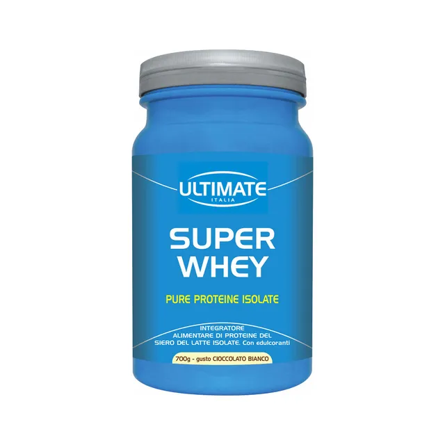Ultimate Proteine Super Whey proteine isolate cioccolato bianco 700 g