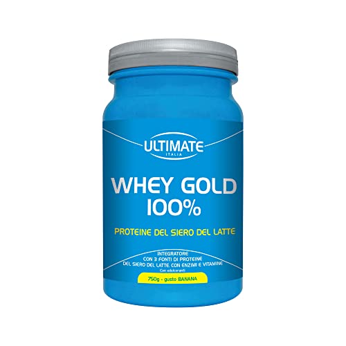 Ultimate Proteine Whey Gold 100% proteine gusto banana 750 g con vitamina B6