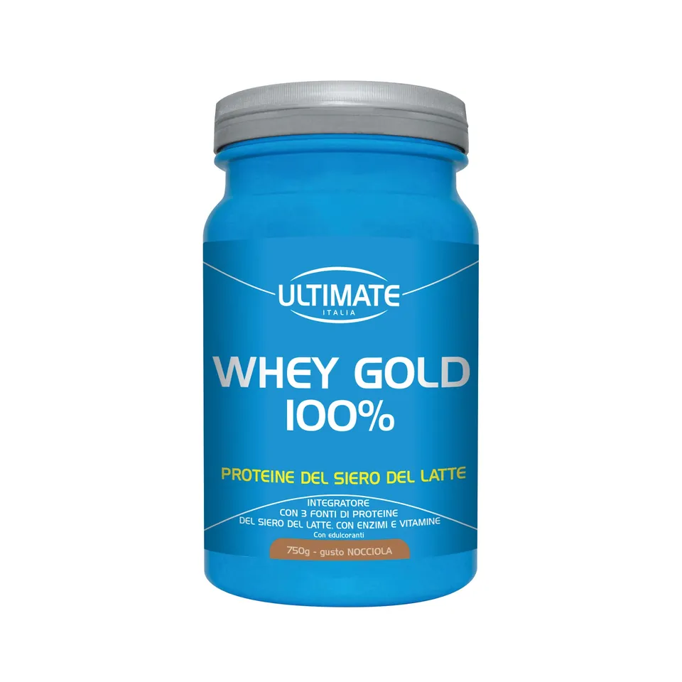 Ultimate Proteine Whey Gold 100% proteine gusto nocciola 750 g