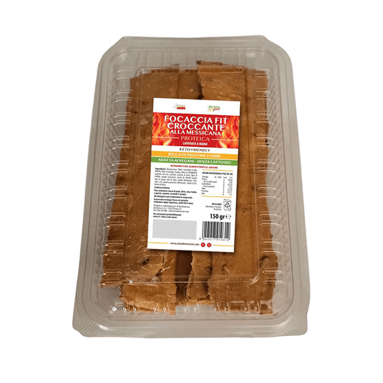 NEWTRITIONS Pane e prodotti da forno Focaccia Croccante Fit Proteica Messicana 150 g