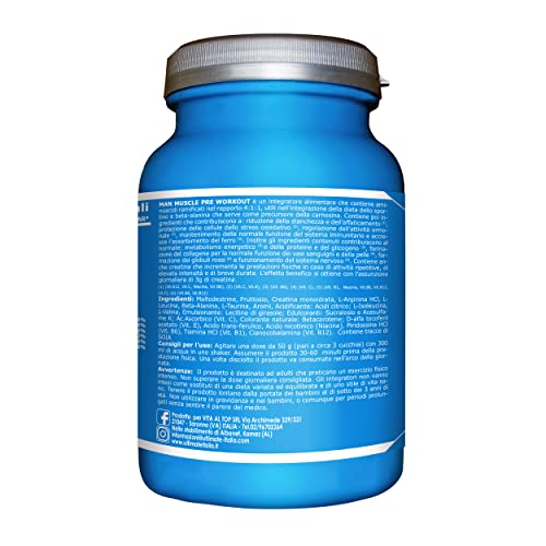 Ultimate Stimolatori Man Muscle Pre-Workout integratore arancia 500 g