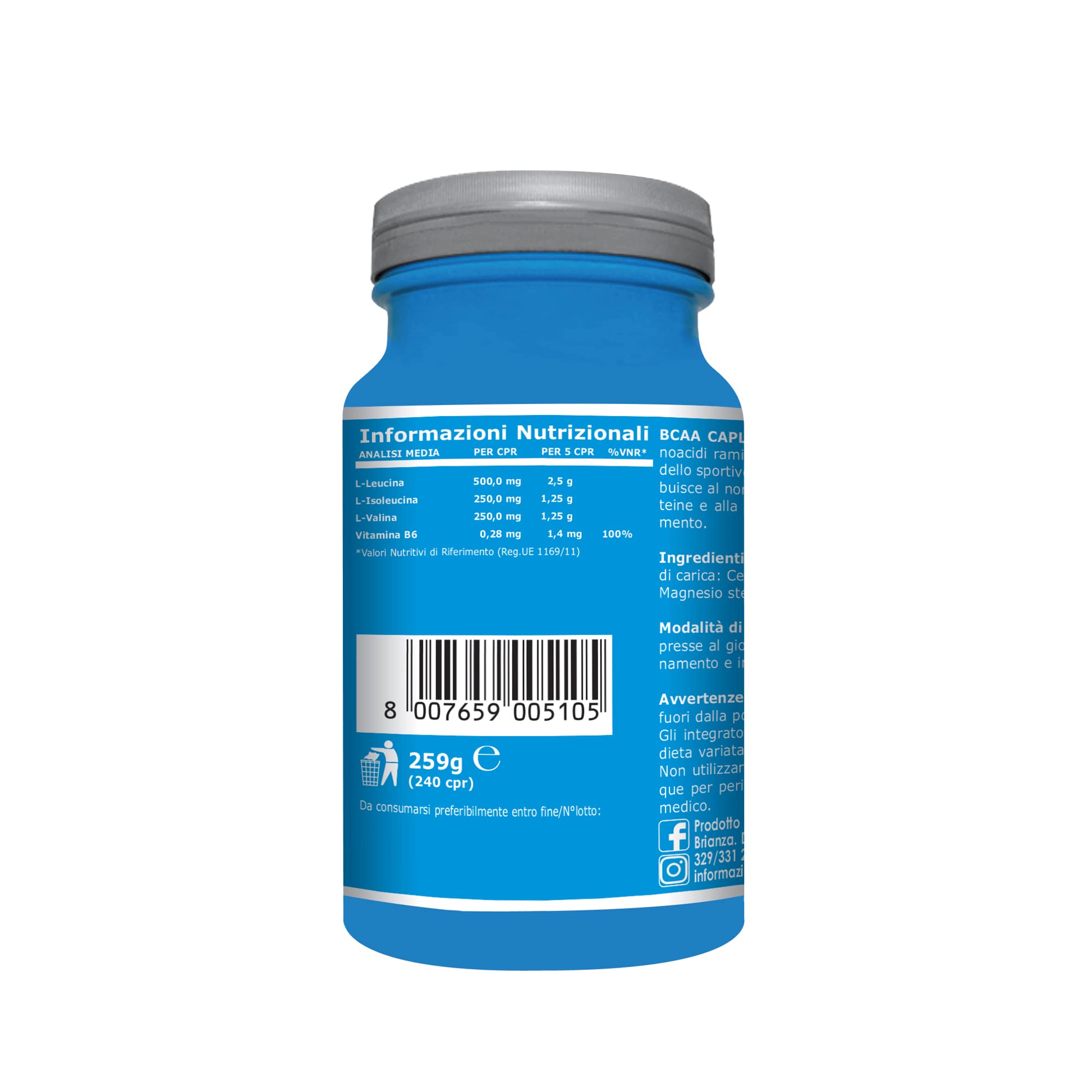 Ultimate Aminoacidi BCAA 2:1:1 aminoacidi ramificati 240 compresse