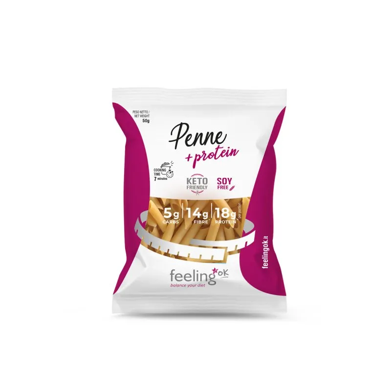 Wellness Food Keto Penne pasta proteica 50 g a basso contenuto di carboidrati