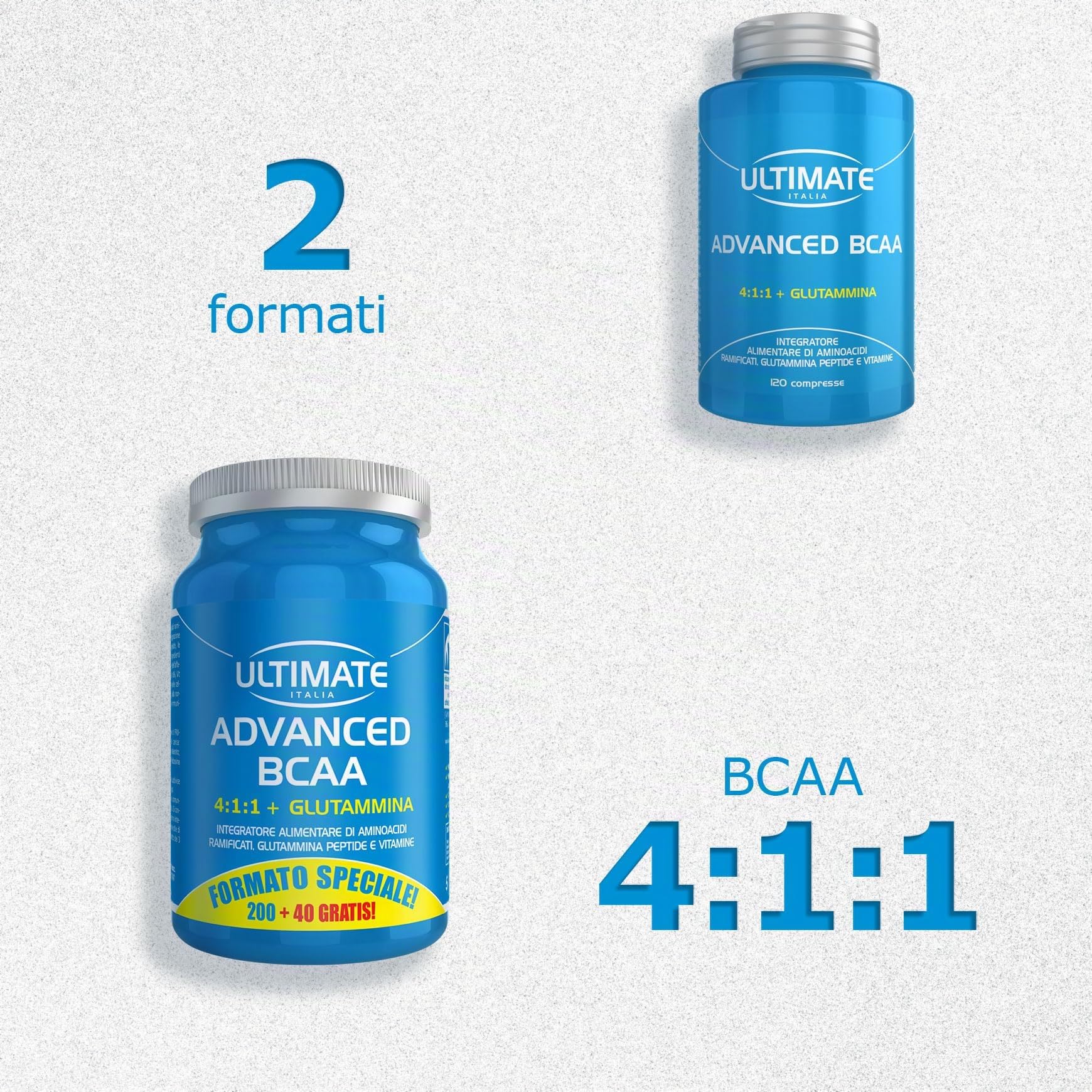 Ultimate Aminoacidi Advanced Bcaa compresse 100 unità 4:1:1