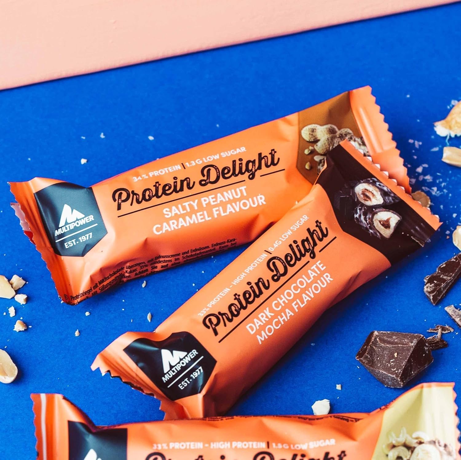 Multipower Protein Delight barretta proteica arachidi salate e caramello 18 x 35 g