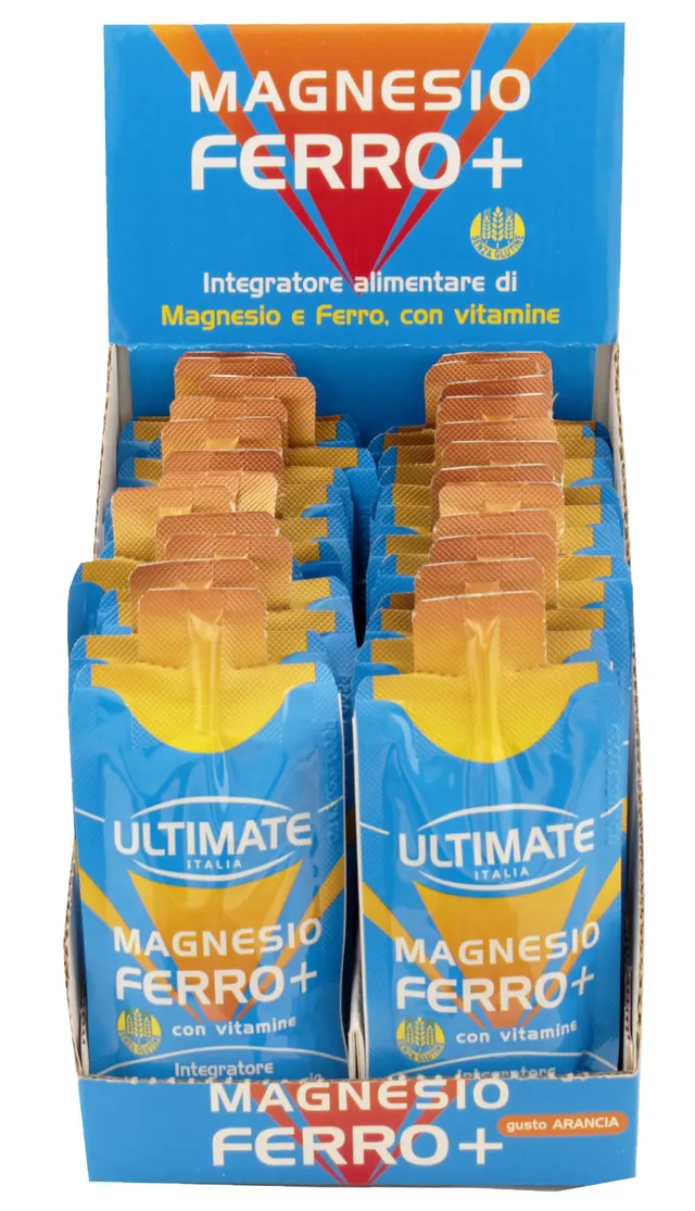 Ultimate Vitamine e minerali Magnesio Ferro integratore liquido arancia 24 x 30 ml