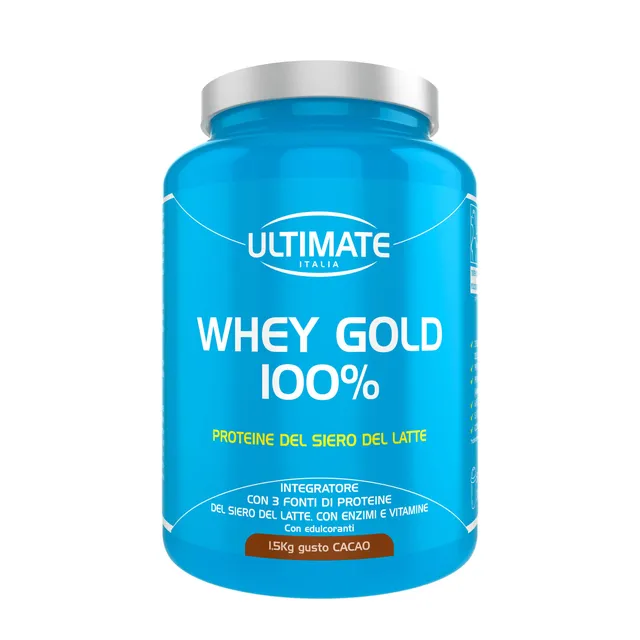 Ultimate Proteine Whey Gold 100% proteine gusto cacao 1,5 kg con vitamina B6