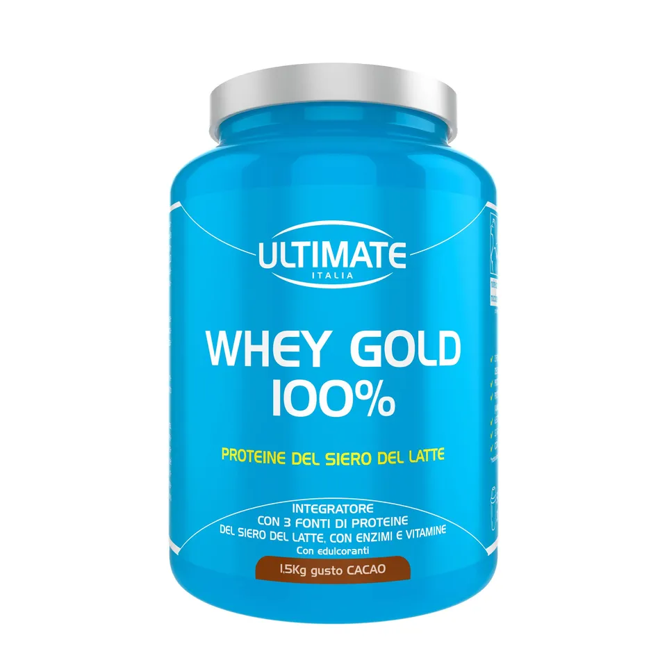 Ultimate Proteine Whey Gold 100% proteine gusto cacao 1,5 kg con vitamina B6