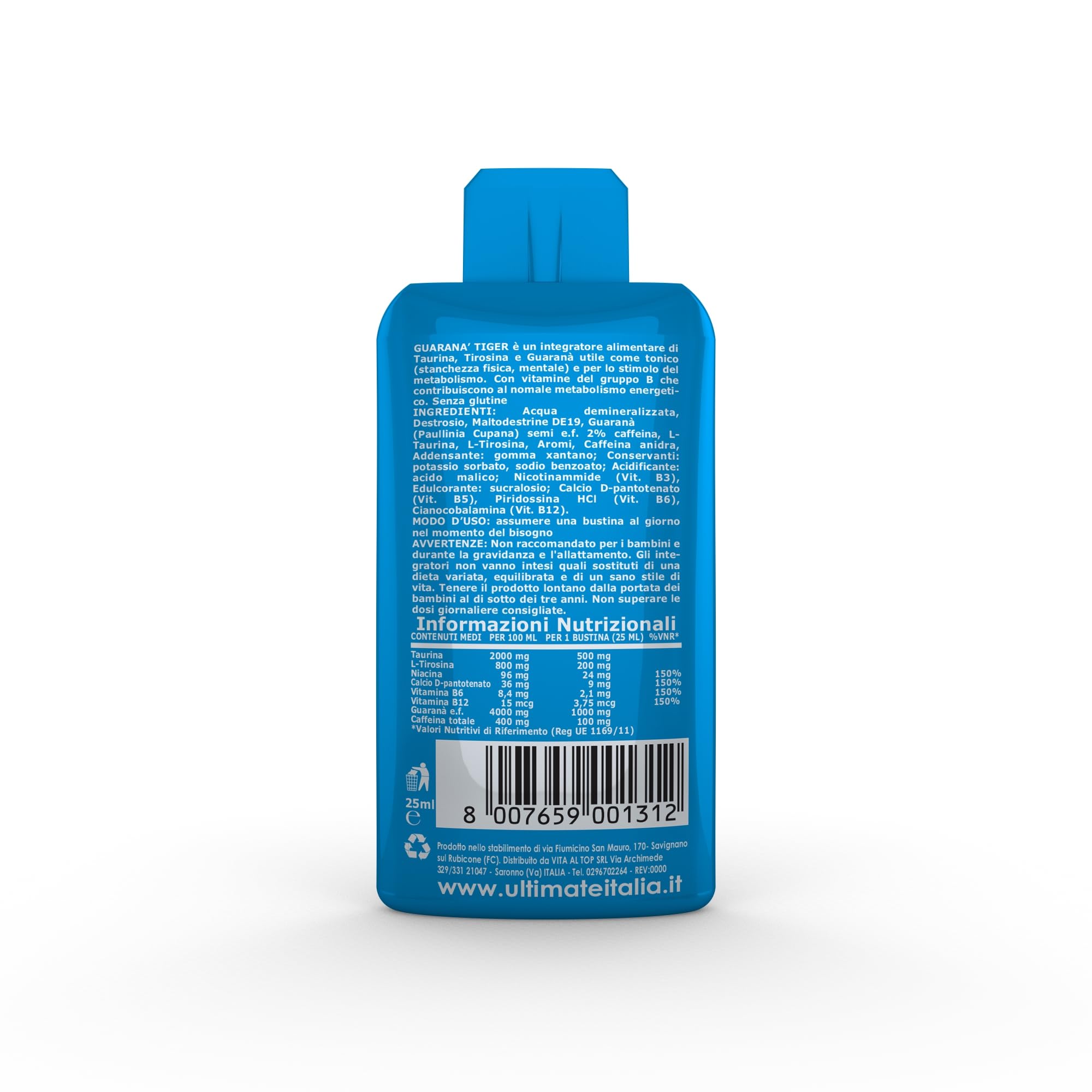 Ultimate Energetici Guaranà Tiger bevanda energetica arancia 24 x 25 ml