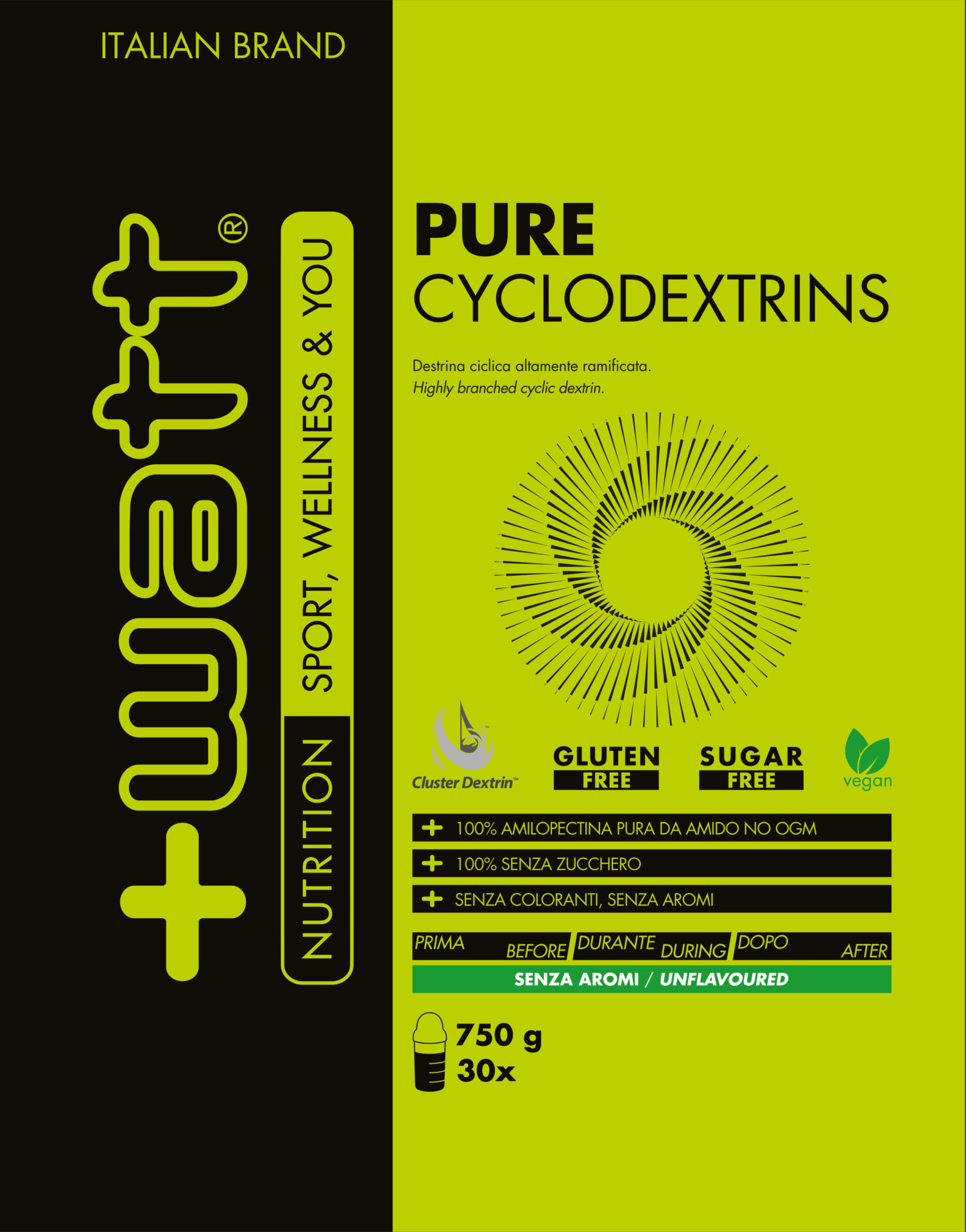 + WATT Power Line Pure Cyclodextrins ciclodestrine energia sportiva