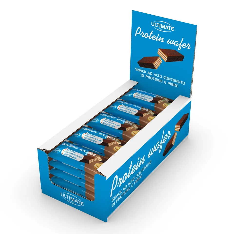 Ultimate Snack Protein Wafer Cookie Cream wafer proteico Choco Yogurt 25 x 35 g