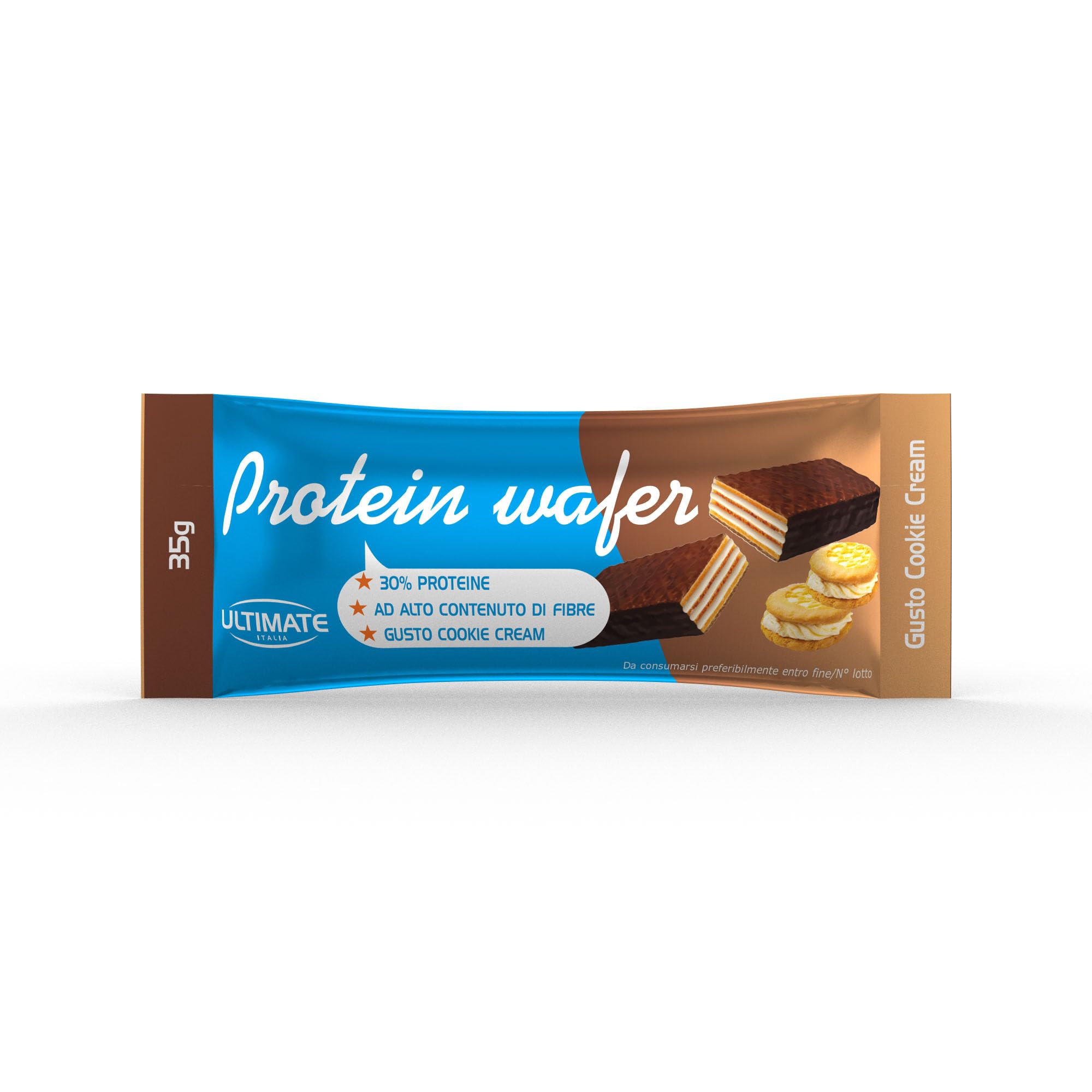 Ultimate Snack Protein Wafer Cookie Cream wafer proteico Choco Yogurt 25 x 35 g