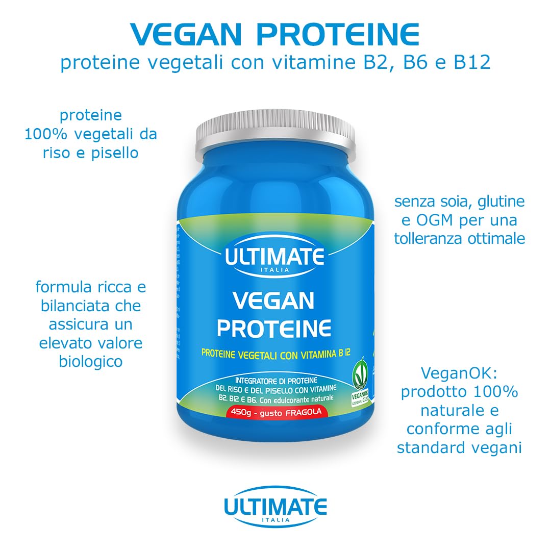 Ultimate Proteine Proteine Vegetali proteine 450 g fragola
