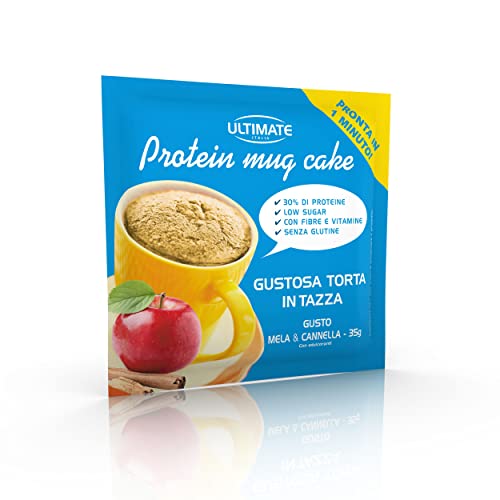 Ultimate Preparati proteici Protein Mug Cake Mela Cannella 12 pezzi ricco di fibre