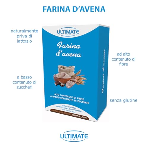 Ultimate Preparati proteici Farina d'Avena aromatizzata cacao 450 g senza glutine