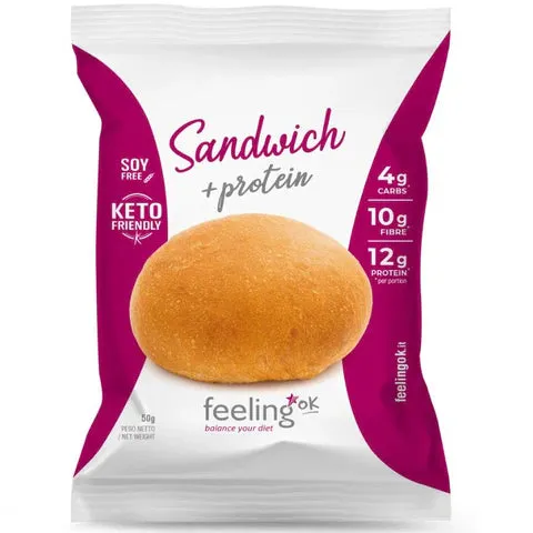 Wellness Food Keto Sandwich Protein pane proteico 40 g a basso contenuto di carboidrati