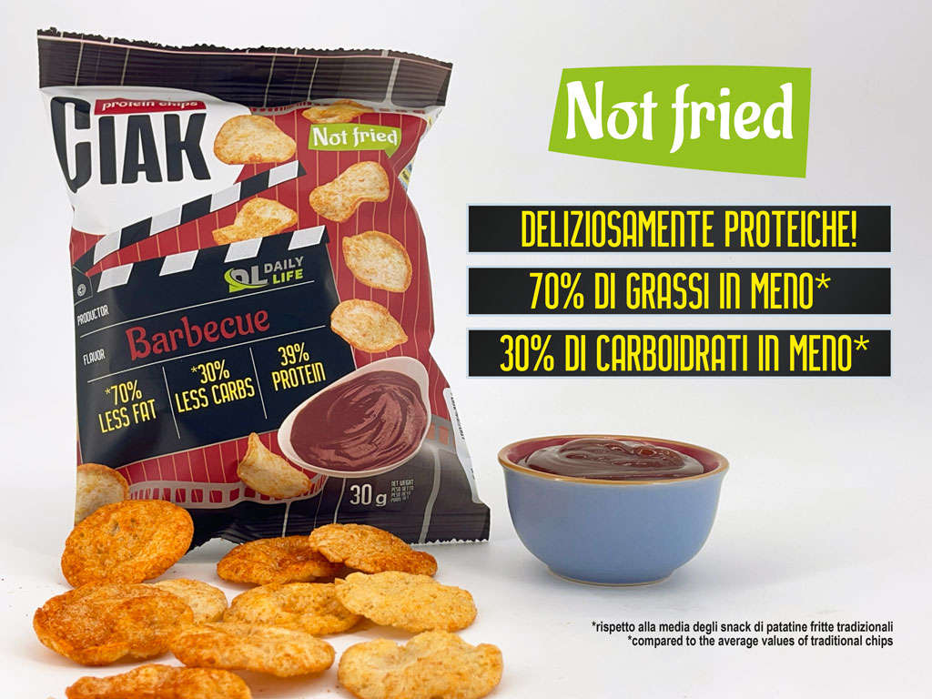 Wellness Patatine Proteiche Ciak Protein Chips patatine barbecue 30 g proteiche