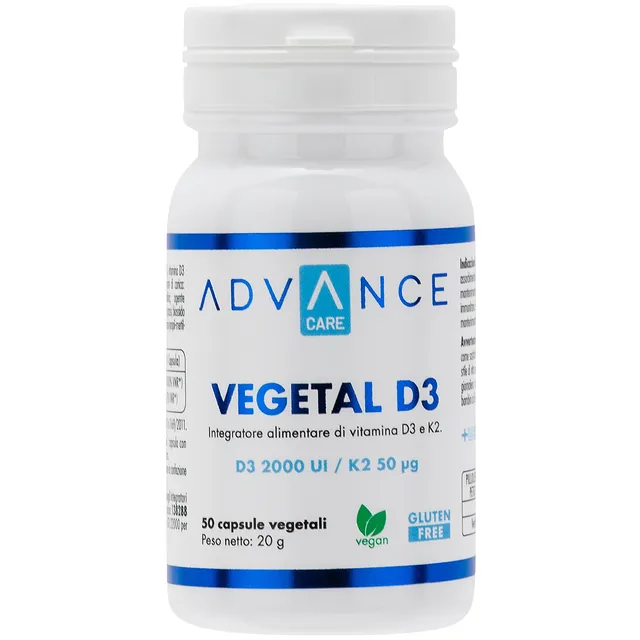 +WATT Advance Care Vegetal D3 vitamina D3 e K2 vegana