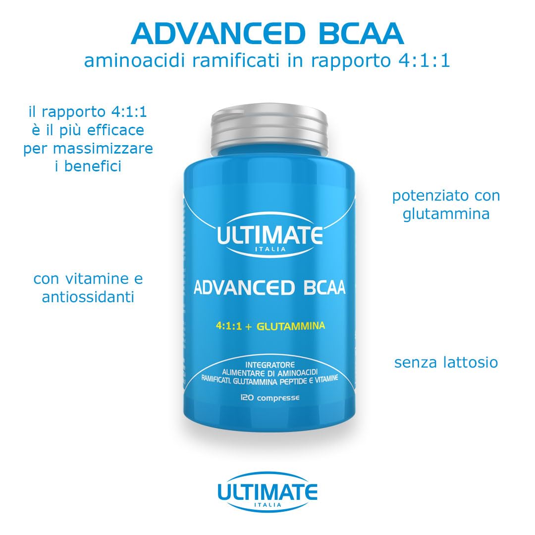 Ultimate Aminoacidi Advanced Bcaa compresse 100 unità 4:1:1