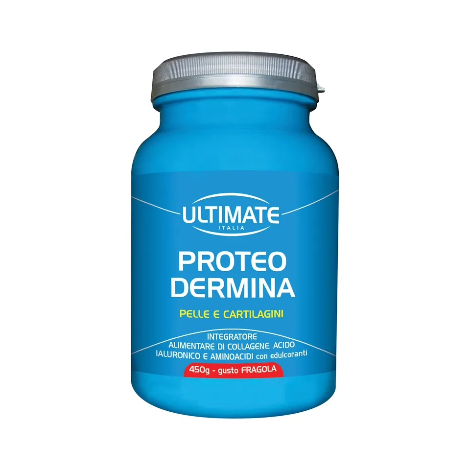 Ultimate Fitoterapici Proteo Dermina integratore collagene 450 g fragola