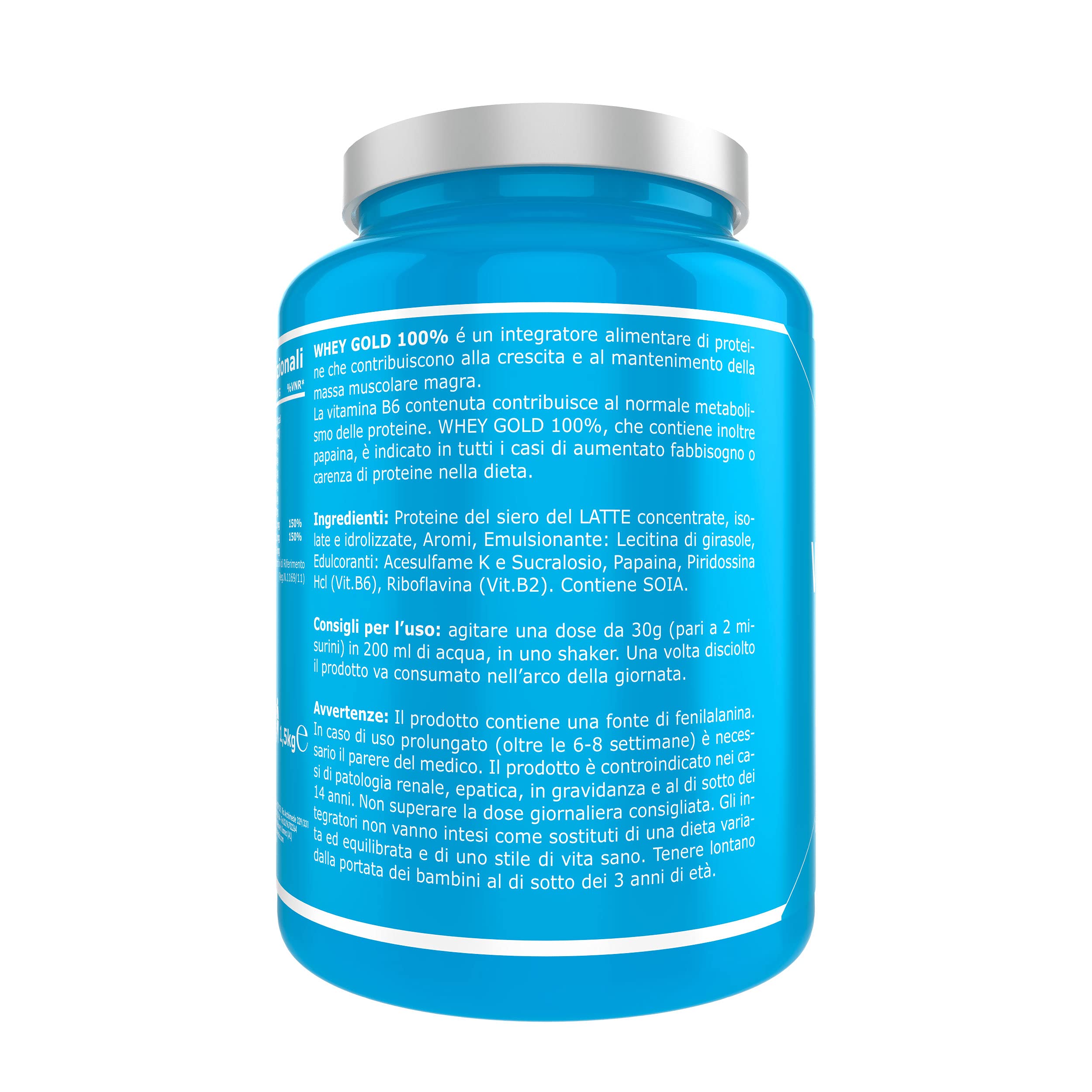 Ultimate Proteine Whey Gold 100% proteine vaniglia 1,5 kg