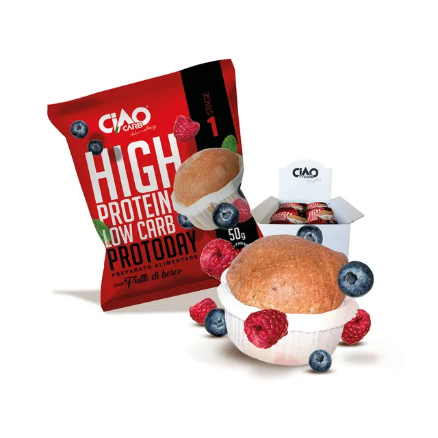 Wellness Food Keto Protoday CiaoCarb muffin proteico frutti di bosco 50 g