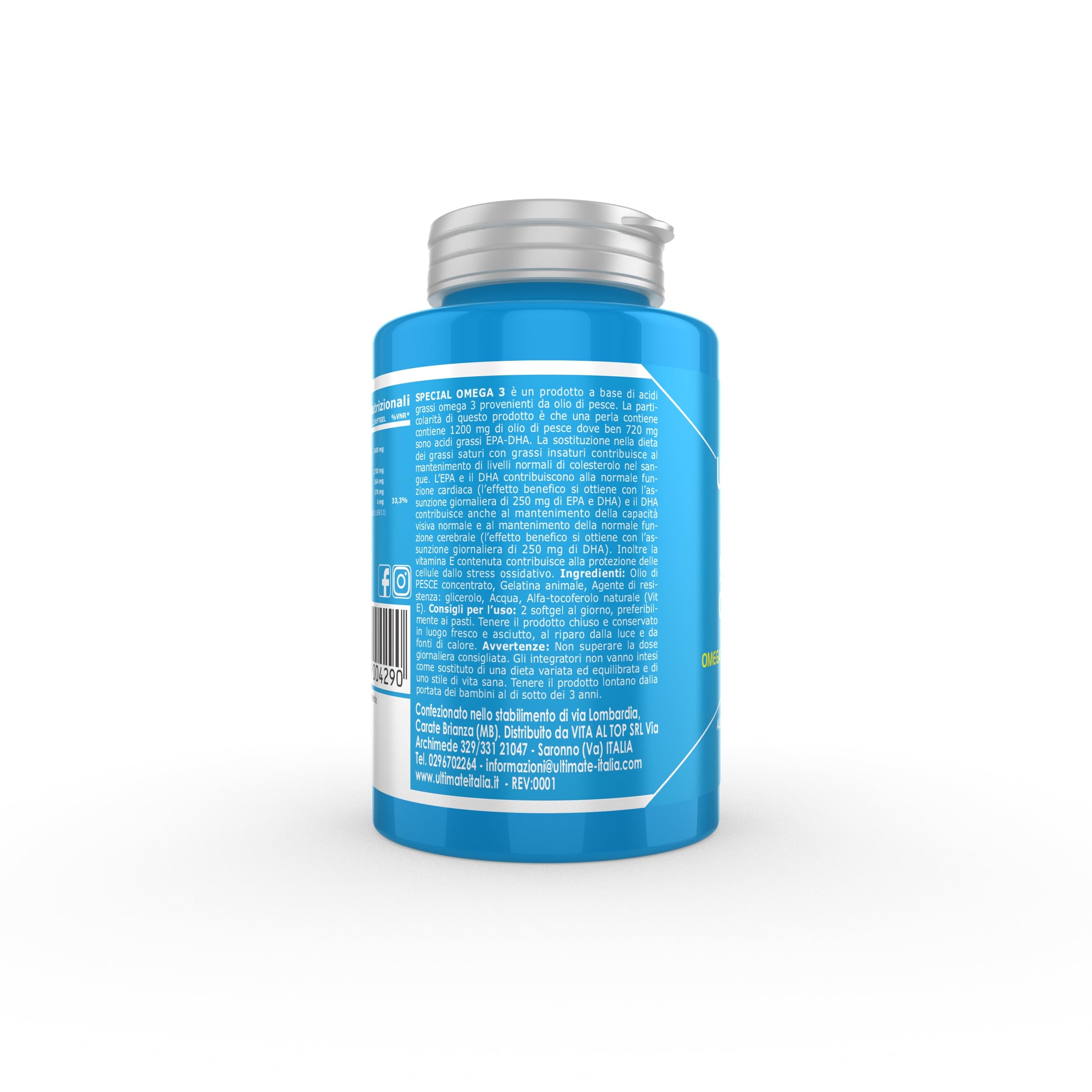 Ultimate Fitoterapici Special Omega 3 integratore omega 3 90 softgel EPA DHA