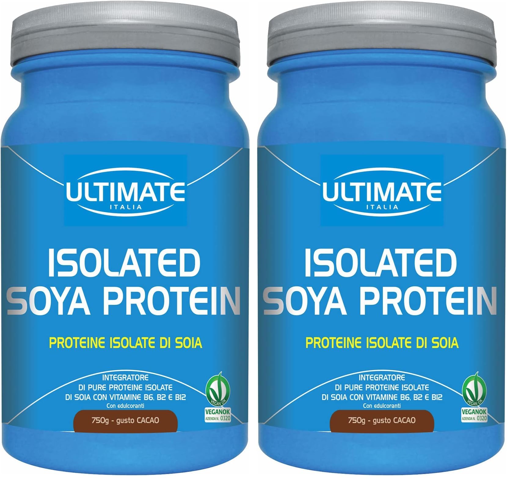 Ultimate Proteine Isolated Soya Protein proteine Cacao 21 porzioni vegane