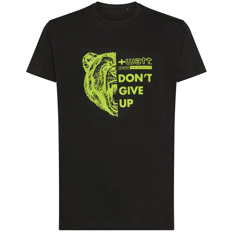 +Watt Accessori T-shirt DON’T GIVE UP nera cotone organico